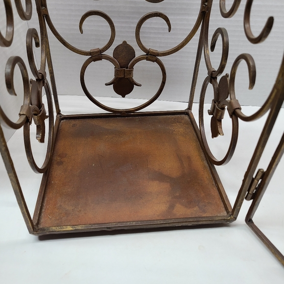 Vintage Metal Hanging Birdcage Candle Holder MCM bird - Picture 3 of 15